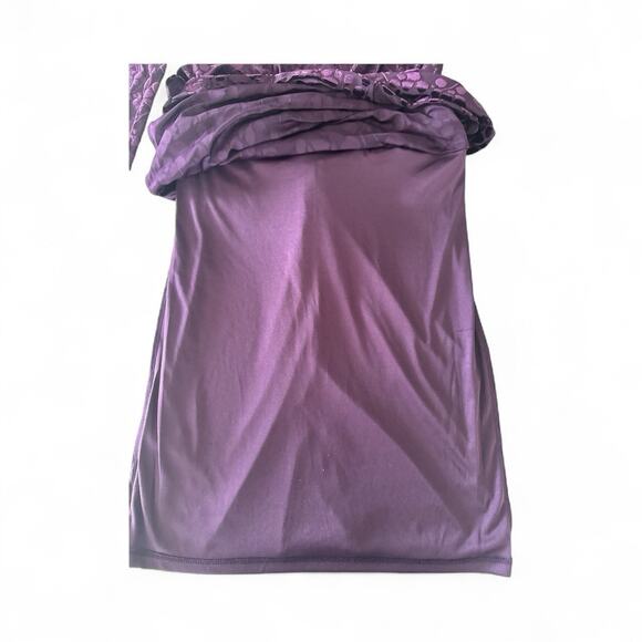 Tommy Hilfiger Puff Sleeve Burnout Dress 2 Velvet Floral Faux Wrap V Neck - Picture 4 of 13